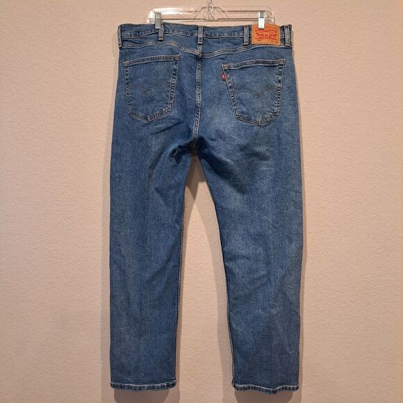 Levi's Strauss 505 Denim Classic Straight Leg Light/Medium Wash Jeans size 40x30 - Picture 12 of 13